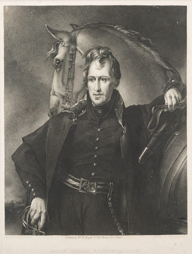 Lot 274: Andrew Jackson stipple engraving after Sully
