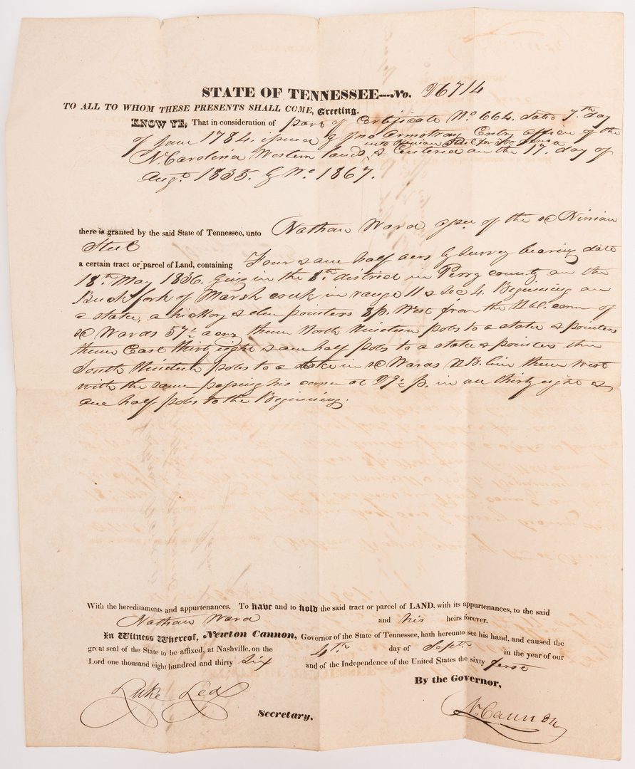 Lot 279: 5 TN Governor signed Documents