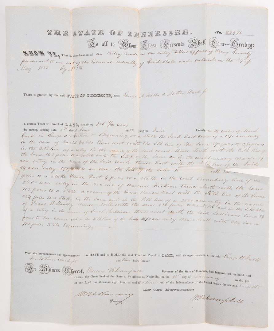 Lot 279: 5 TN Governor signed Documents