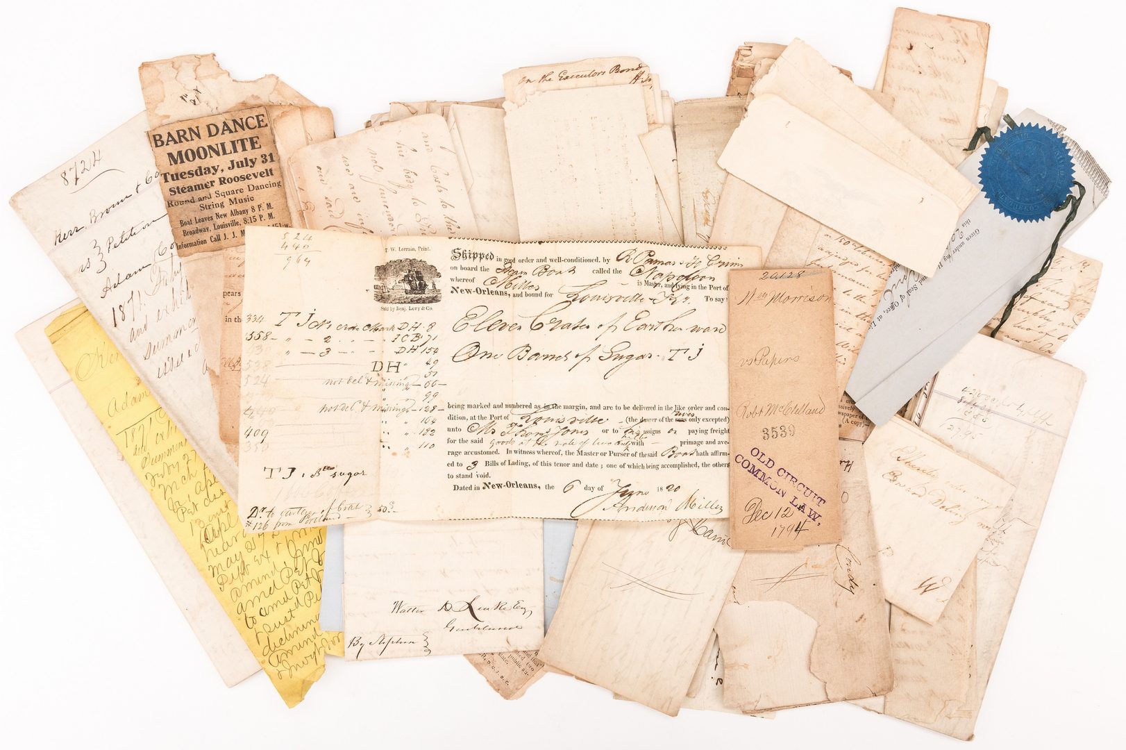 Lot 280: KY document archive inc Adair signed