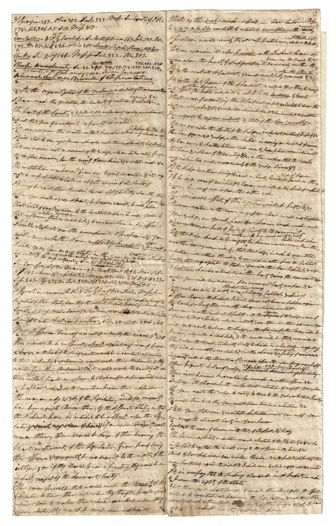 Lot 283: 1834 Copy of TN State Constitution with hand written notes