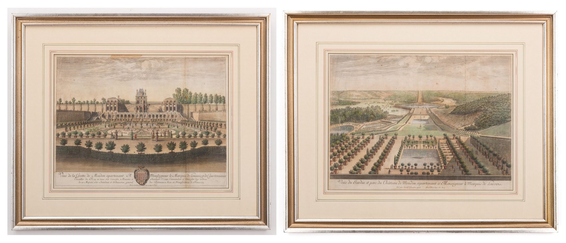 Lot 312: 2 French Chateau Engravings, Silvestre