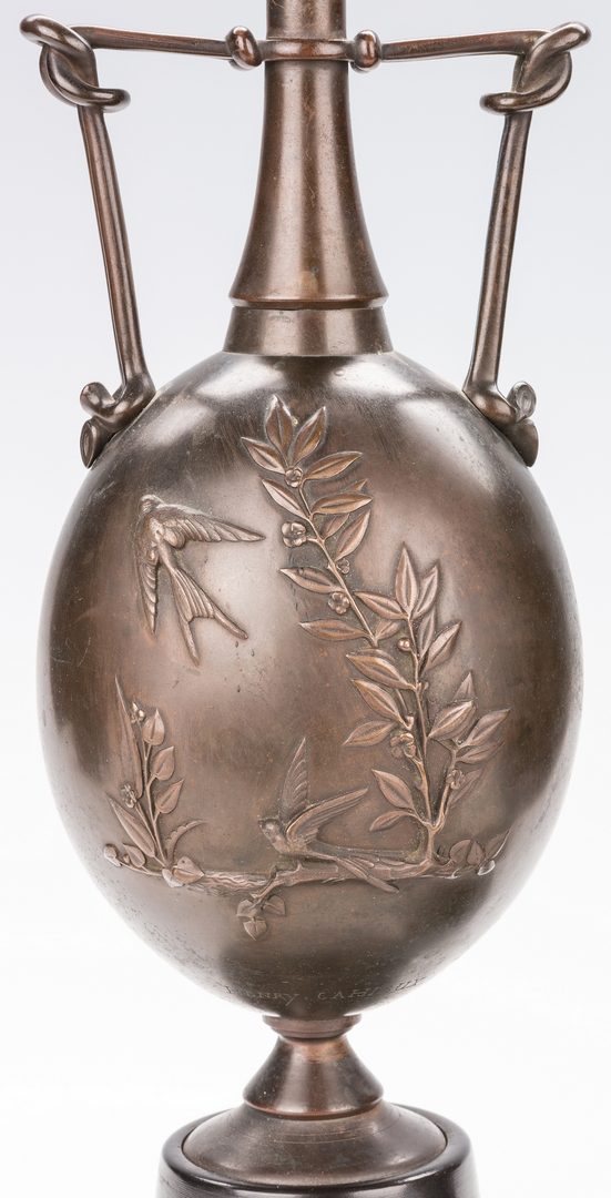 Lot 322: Cahieux, Barbedienne Bronze Lamps