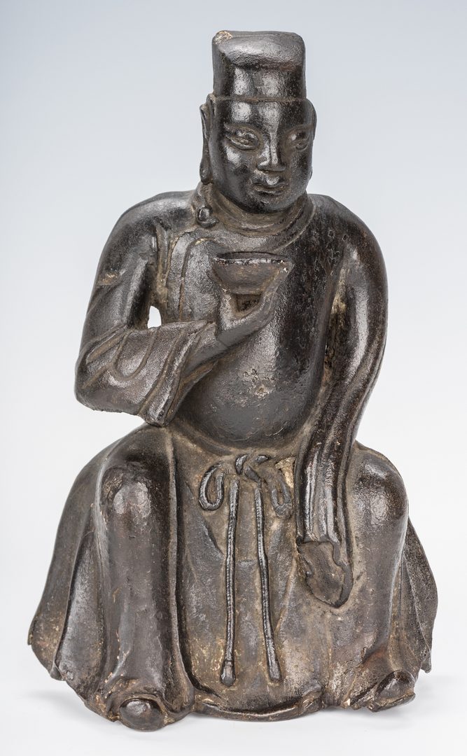 Lot 341: 2 Bronze Asian Figures inc. Sun Simaio