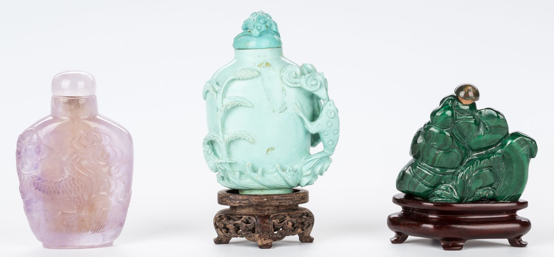 Lot 349: 3 Chinese snuff bottles