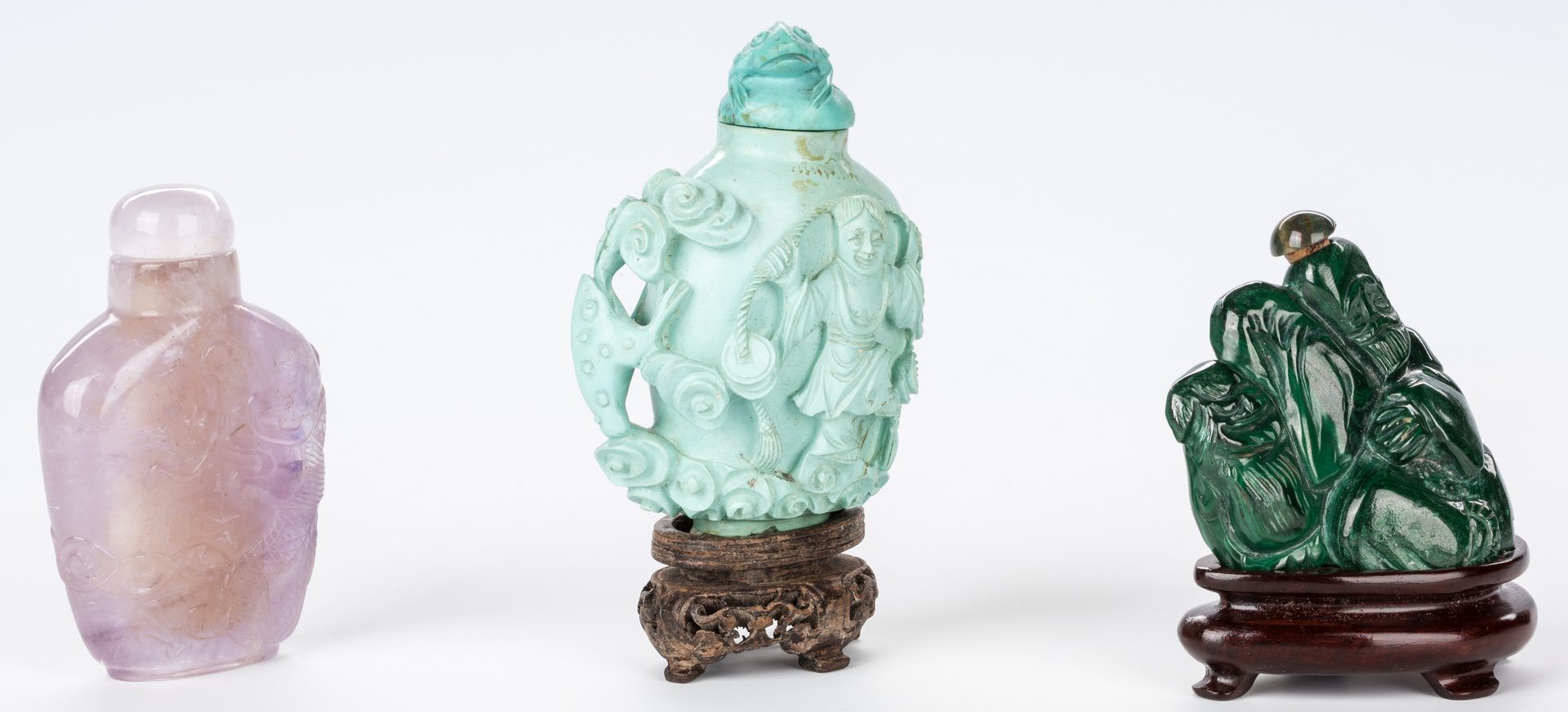 Lot 349: 3 Chinese snuff bottles
