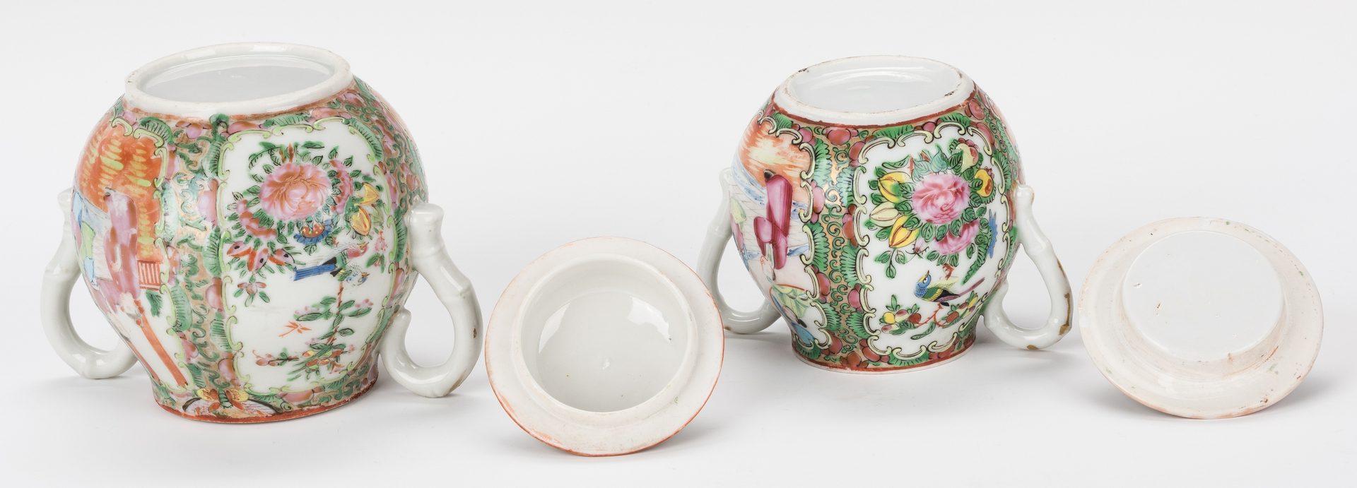 Lot 356: 7 Chinese Rose Medallion/Rose Canton Porcelain Serving Items