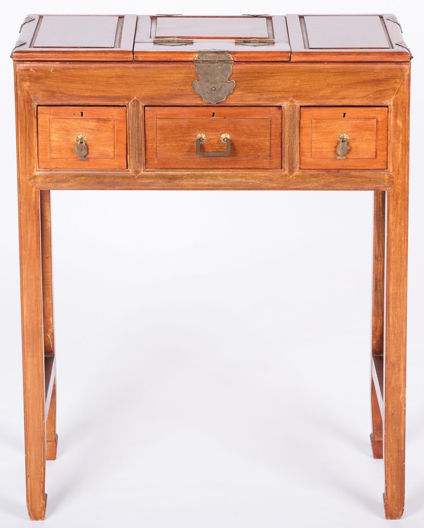 Lot 364: Chinese Dressing Table & 2 Chinese Side Chairs, 3 items