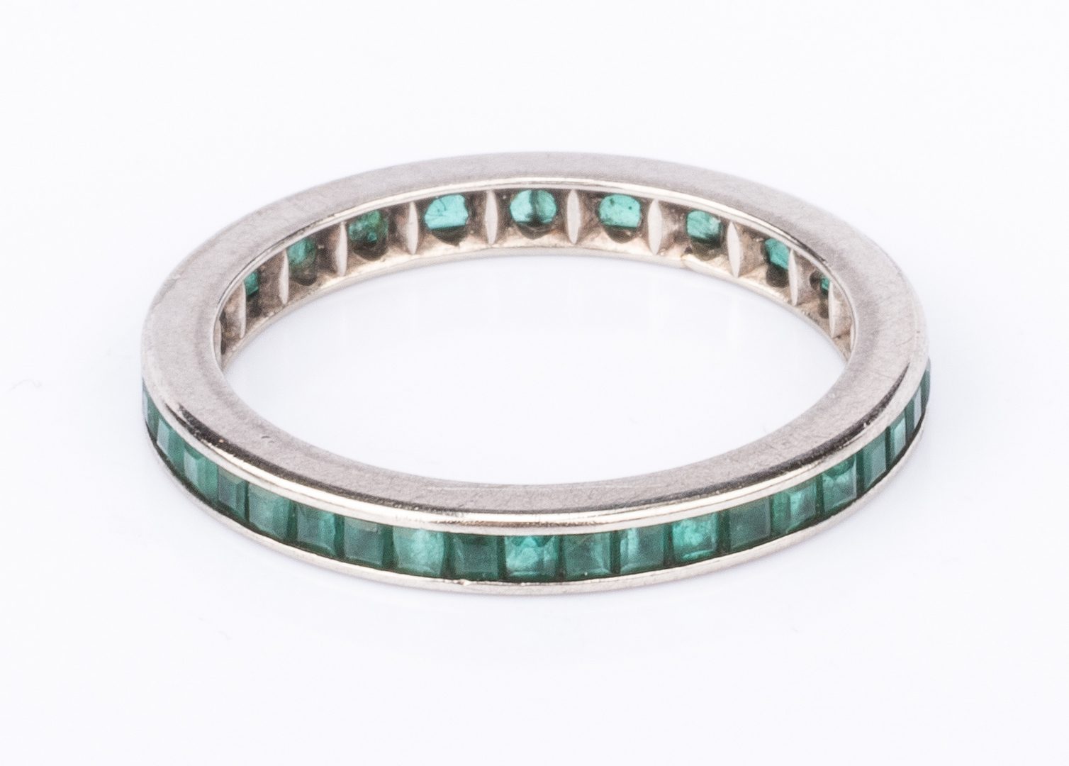 Lot 378: 14K Emerald Band and Italian Bracelet, 2 items
