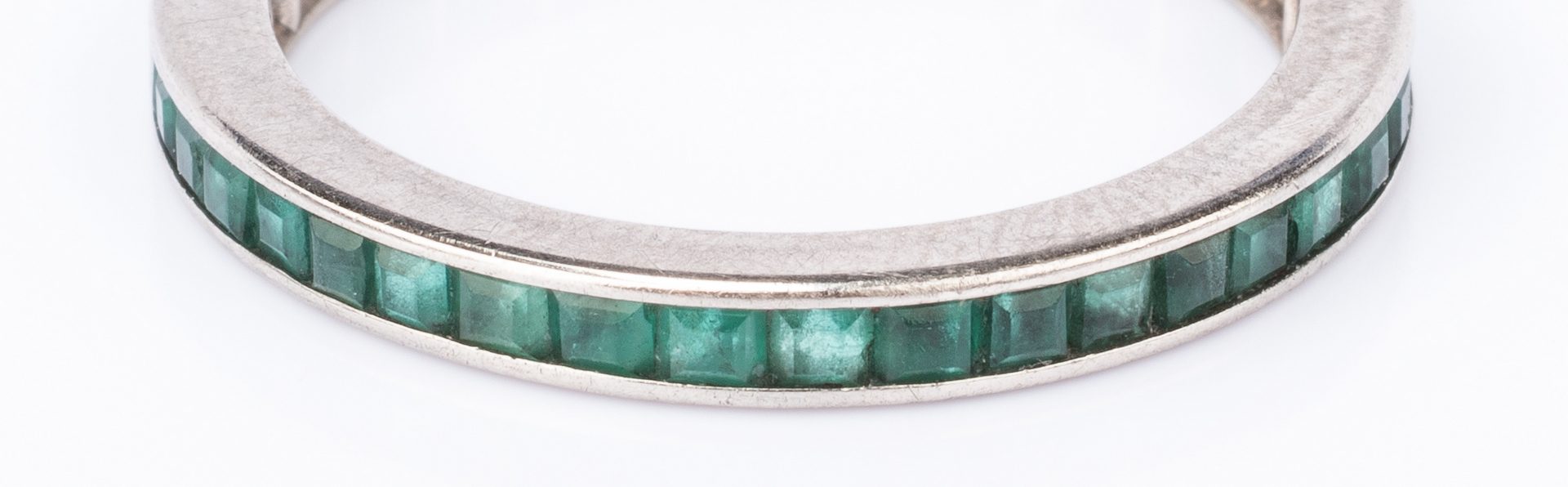 Lot 378: 14K Emerald Band and Italian Bracelet, 2 items