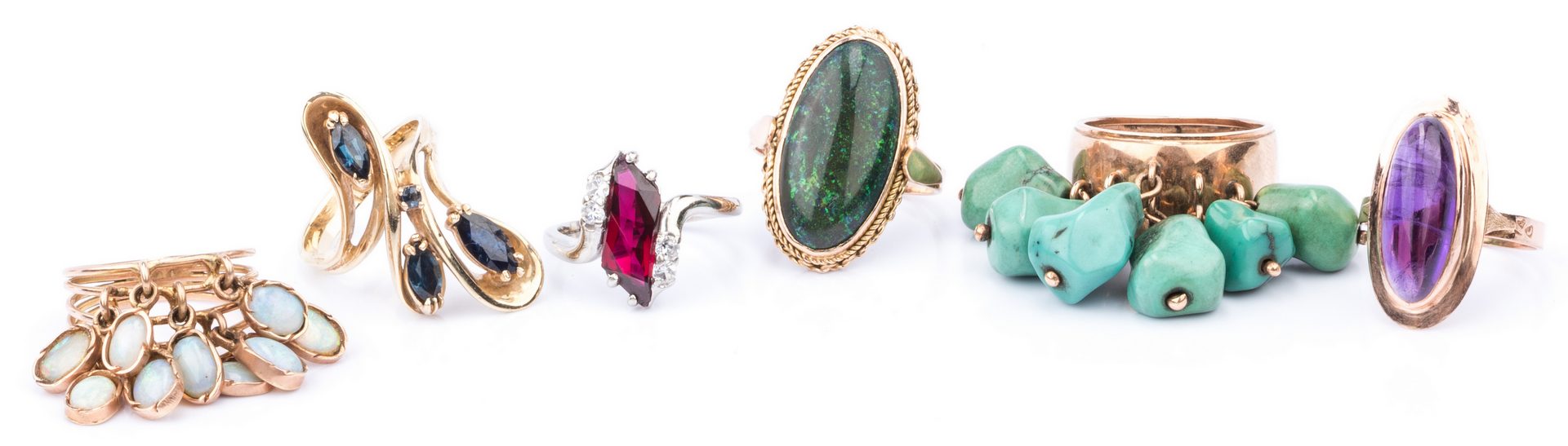 Lot 381: Group of 9 Cocktail Rings