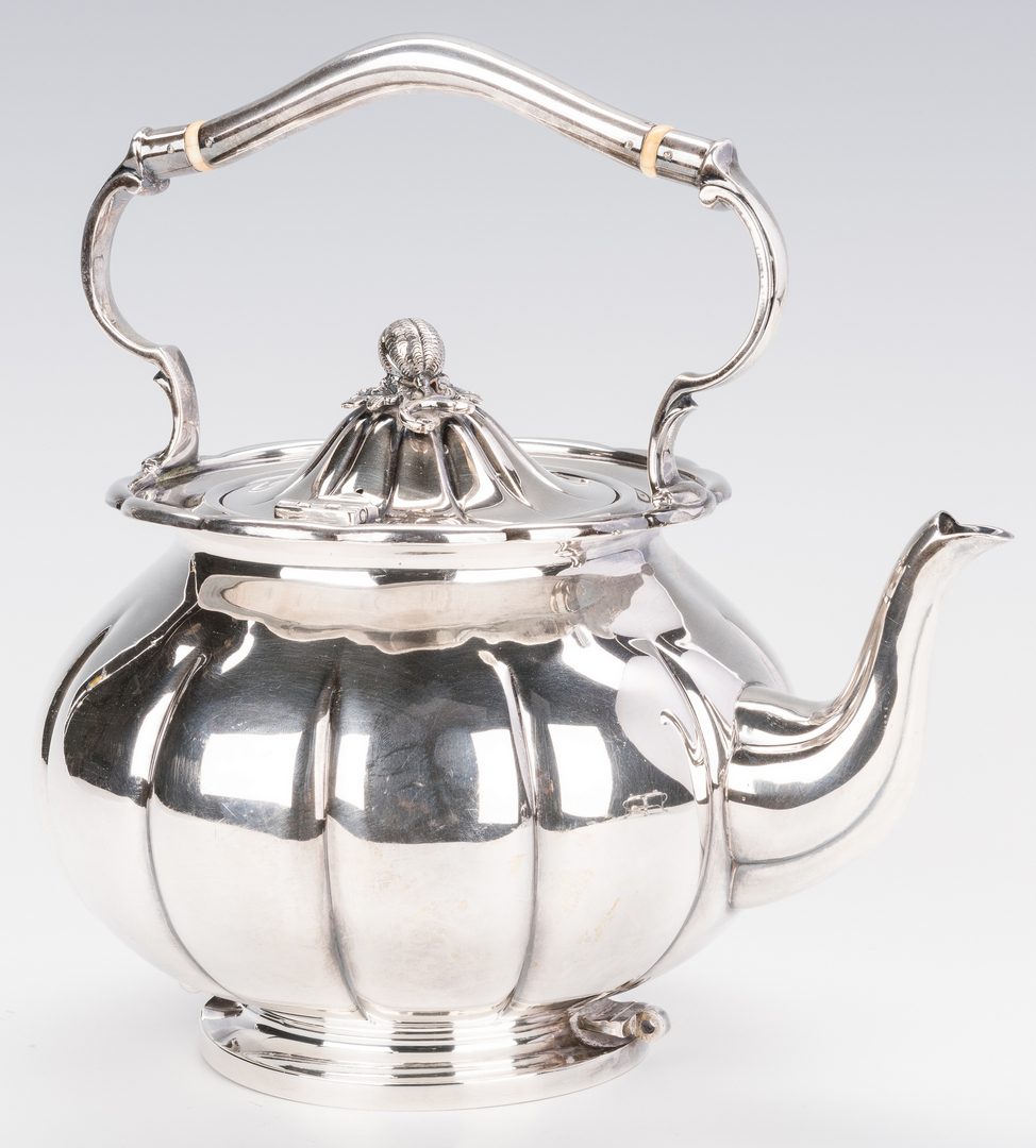 Lot 386: Sterling Silver Tea Kettle & Stand