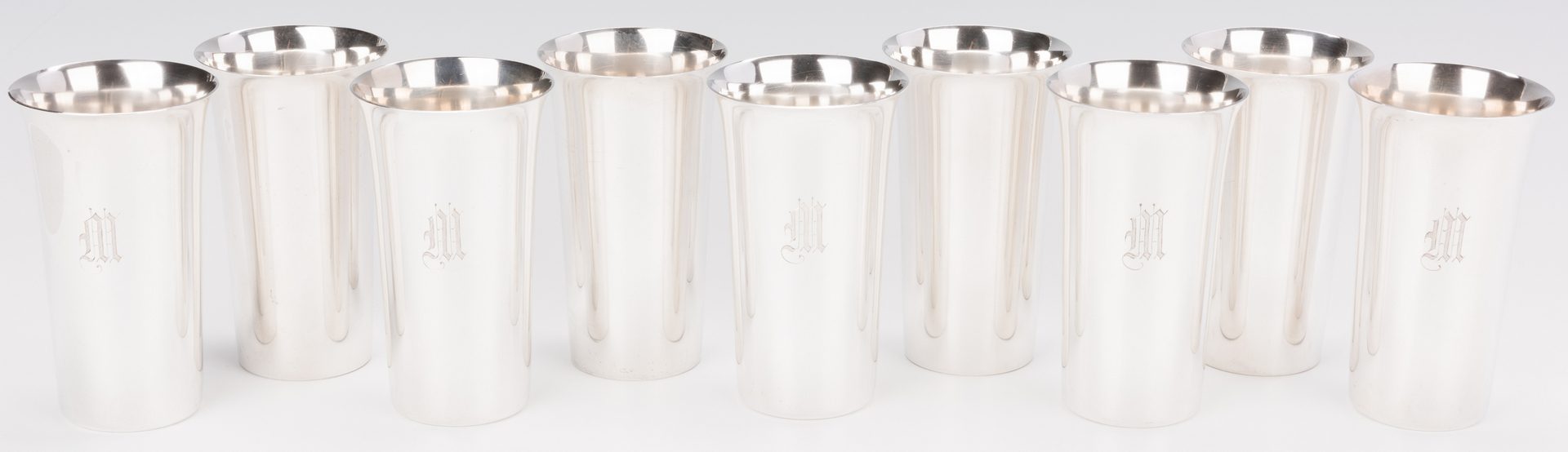 Lot 407: 9 Sterling Beakers, Manchester and Fisher