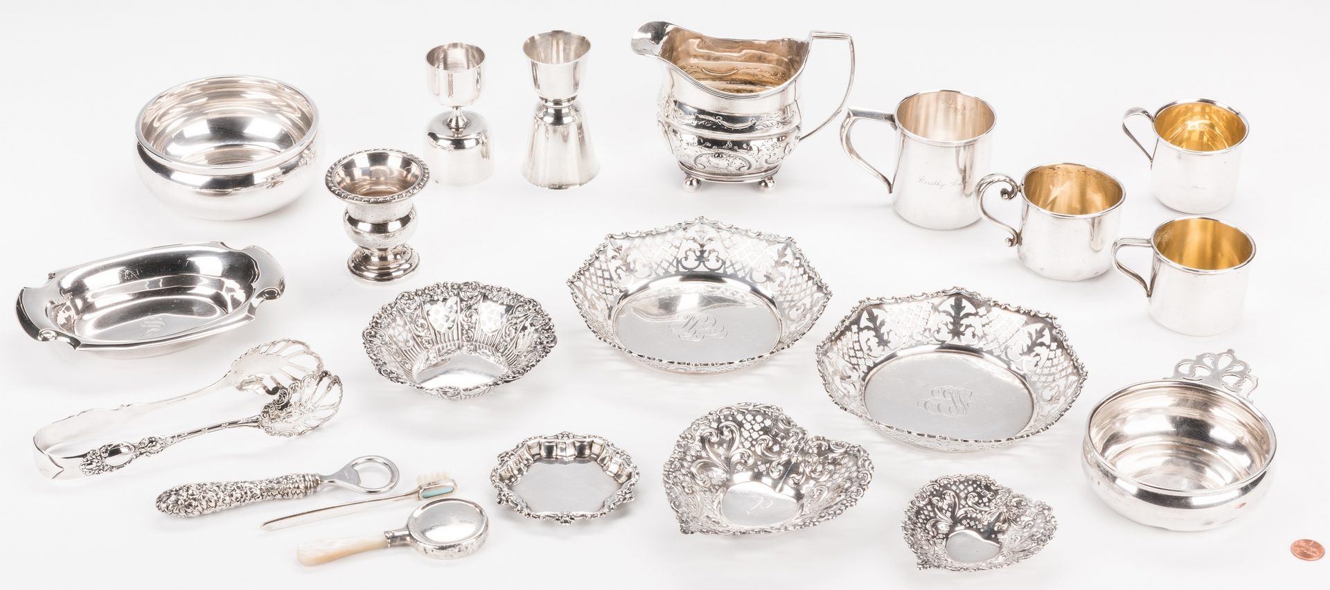 Lot 409: 21 Assorted Sterling Silver Items