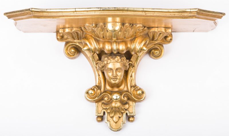 Lot 412: Continental Carved Gilt Wood Wall Bracket