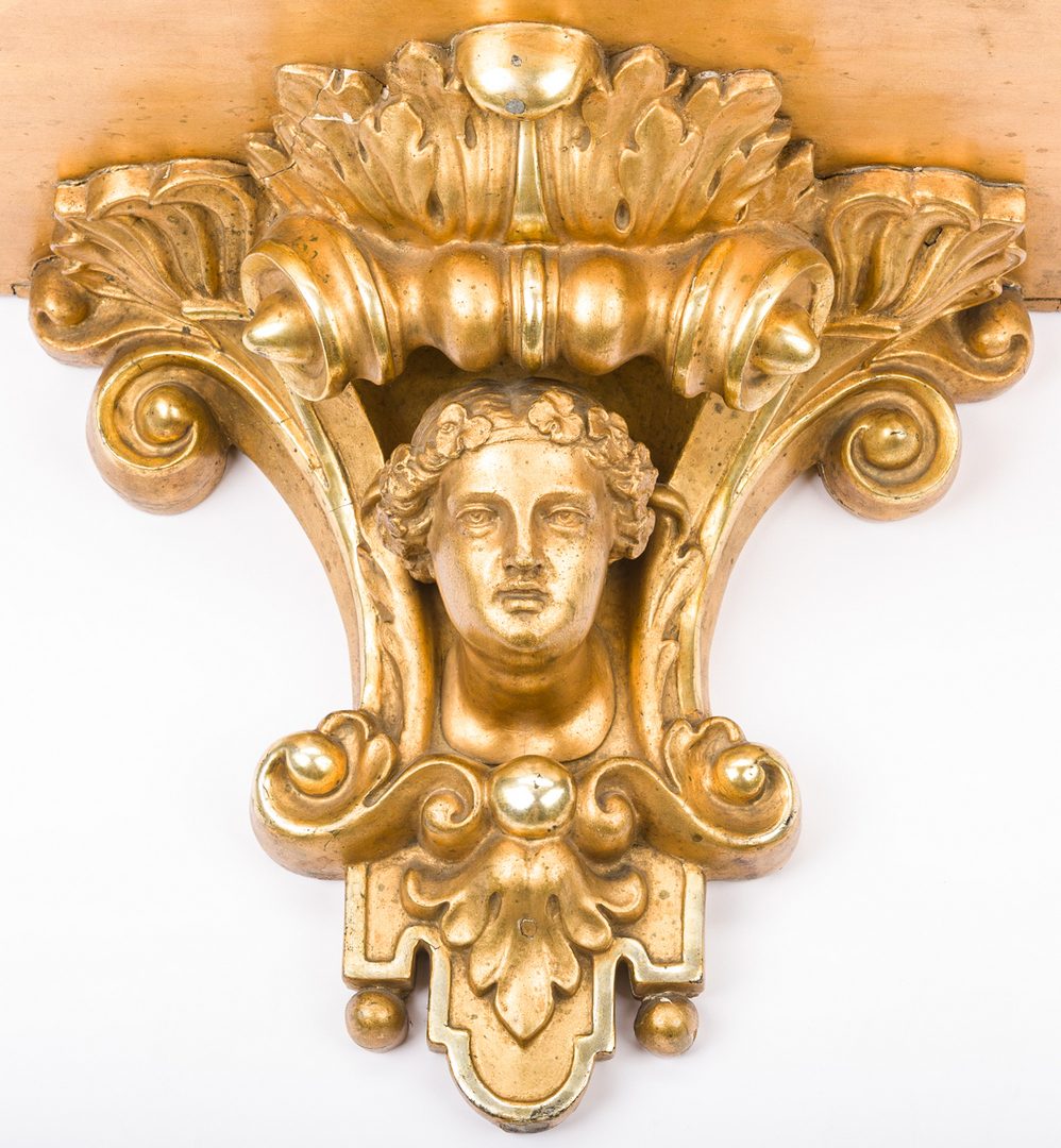 Lot 412: Continental Carved Gilt Wood Wall Bracket