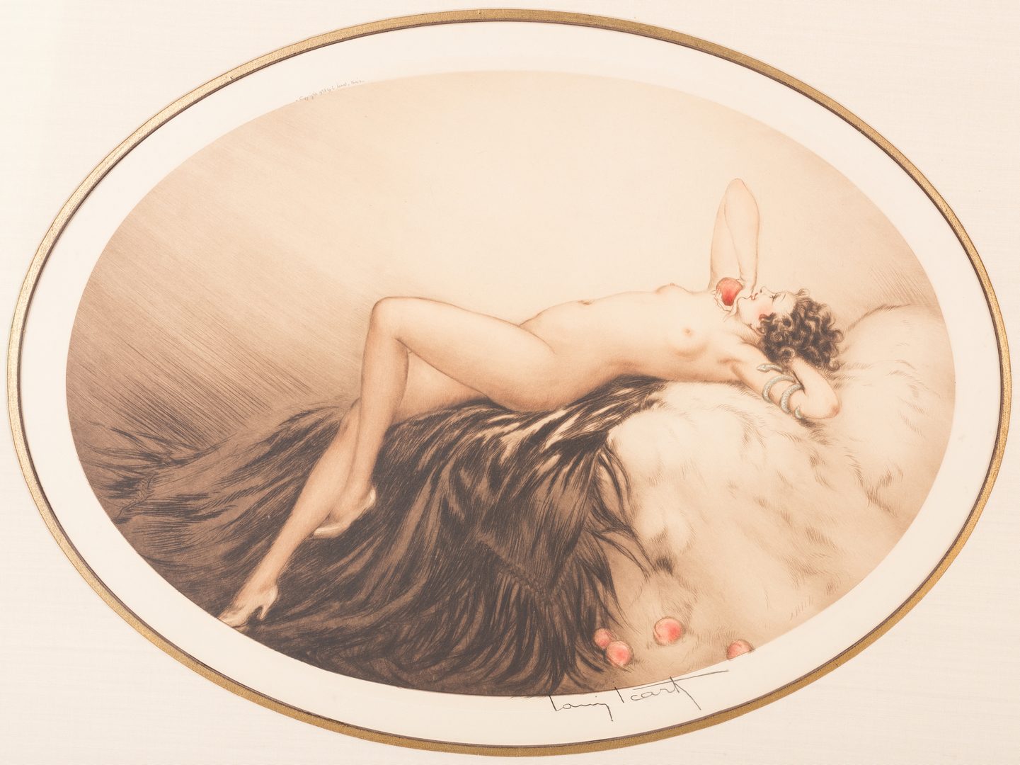 Lot 420: Louis Icart signed etching, "Eve"