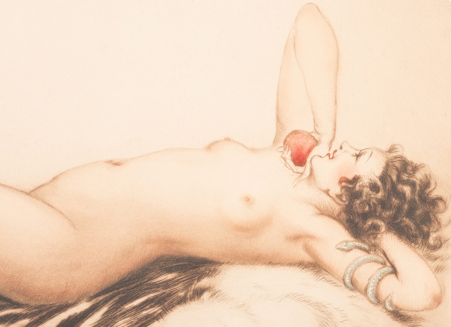 Lot 420: Louis Icart signed etching, "Eve"