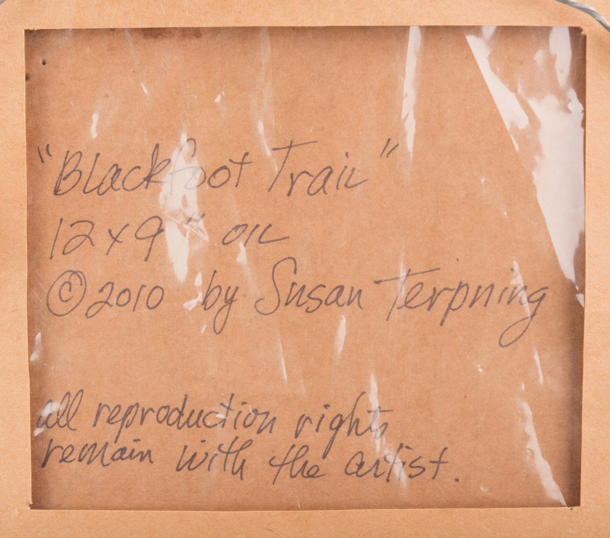 Lot 423: Susan Terpning, O/B, "Blackfoot Trail"