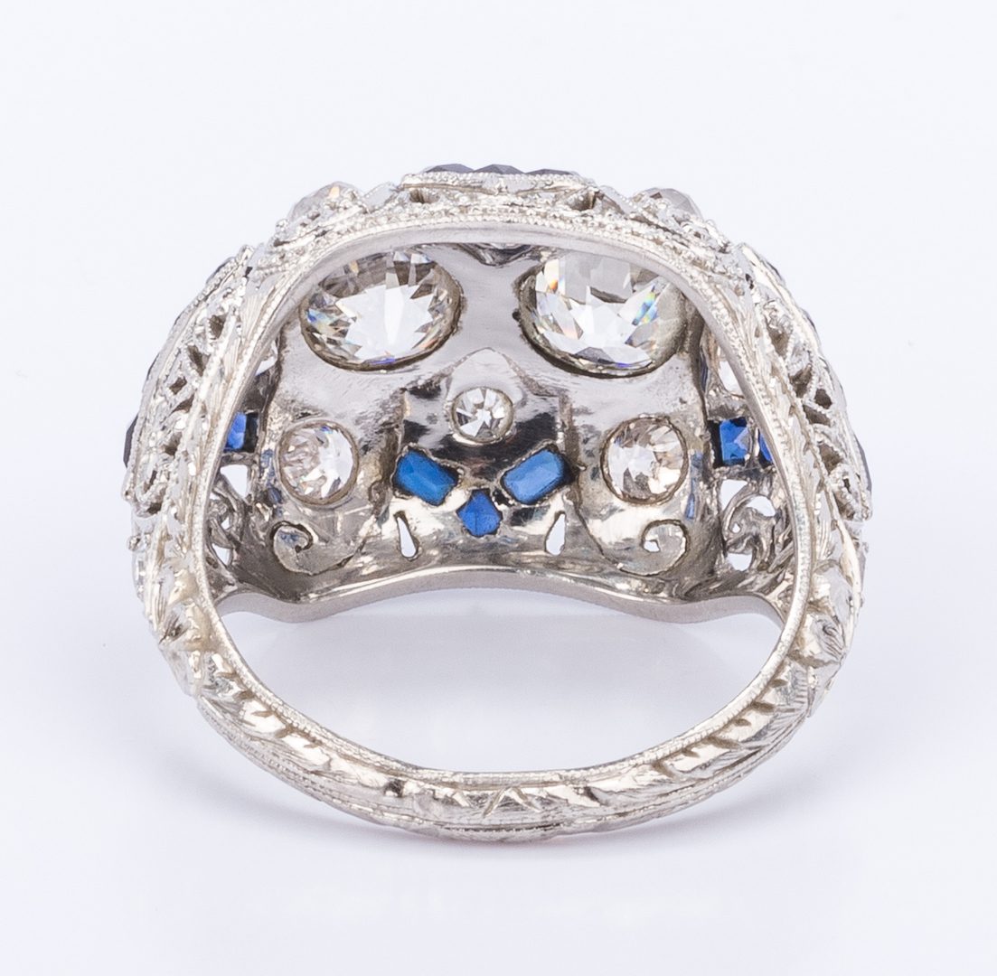 Lot 42: Art Deco 2 Diamond Platinum Ring