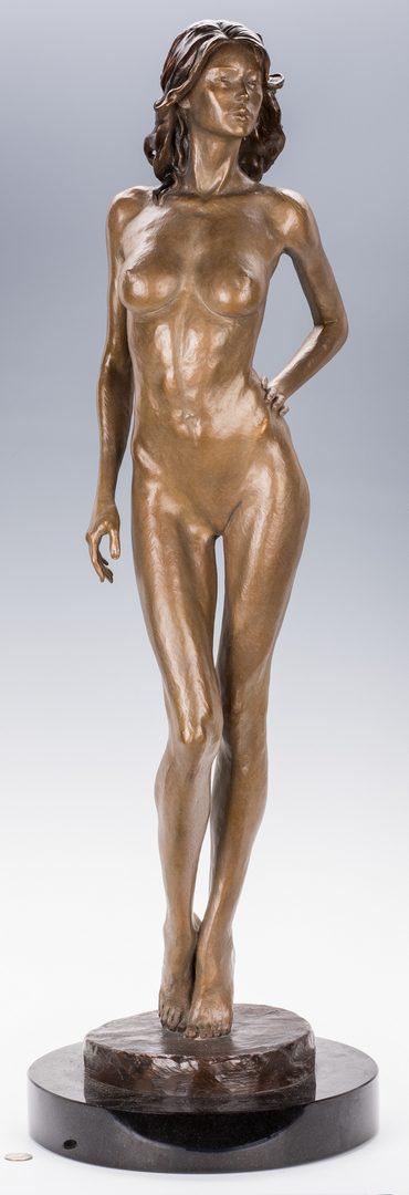 Lot 443: Victor Issa Bronze Nude Sculpture