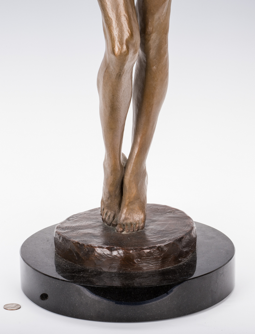 CLASSICAL VINTAGE NUDE NARCISSUS MALE BRONZE SCULPTURE 