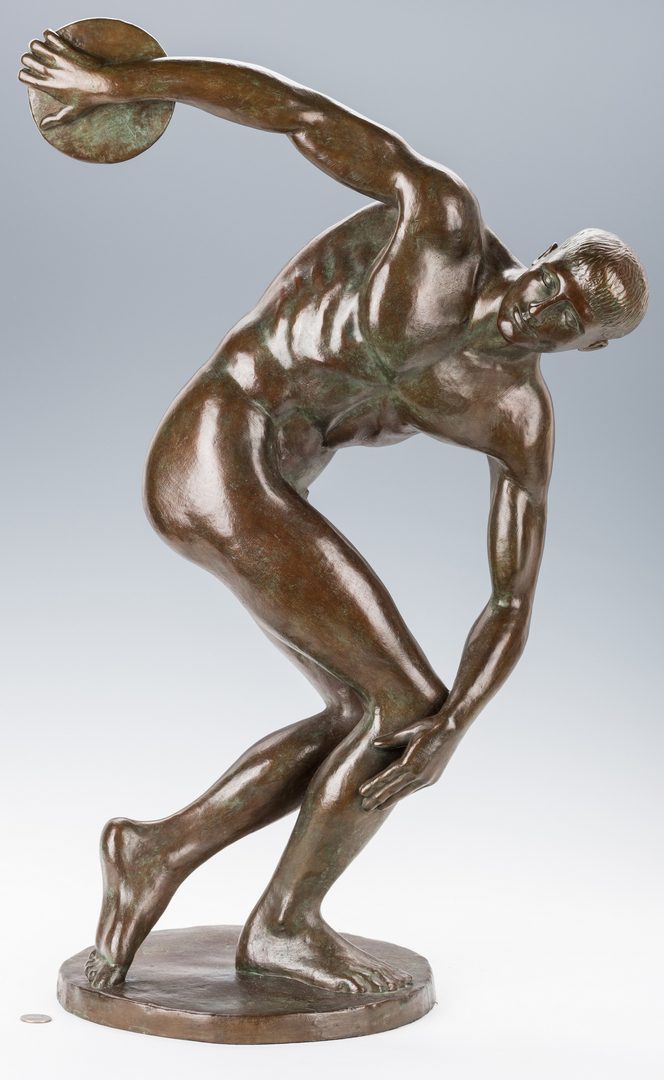 Lot 444: Felix de Weldon Bronze, Discus Thrower