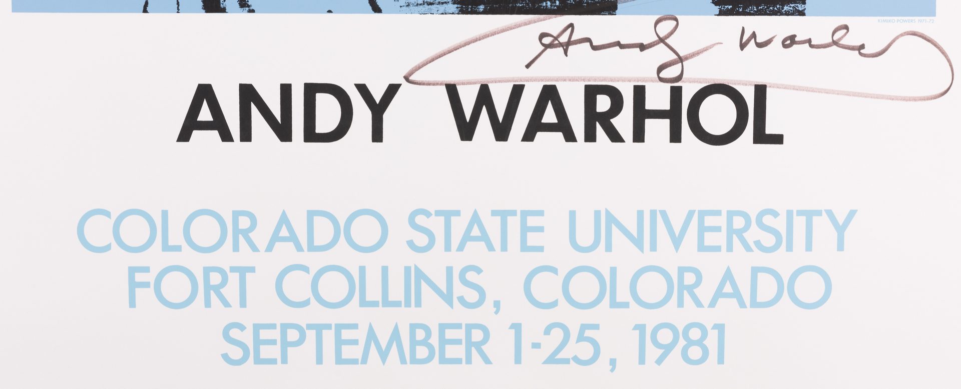 Lot 460: Andy Warhol Signed Poster