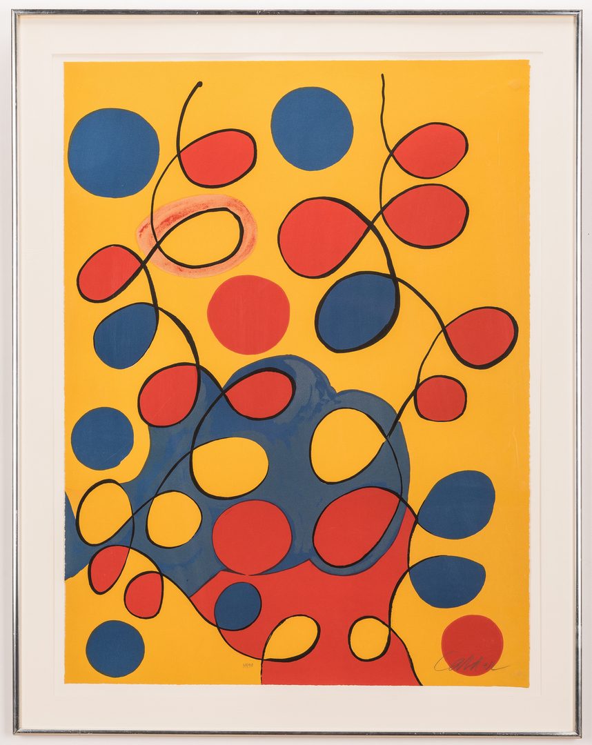 Lot 461: Alexander Calder Signed Print, Tapestry