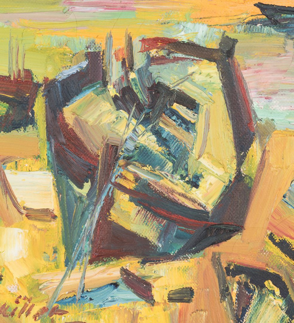 Lot 470: Zoma Baitler Cubist Oil on Canvas