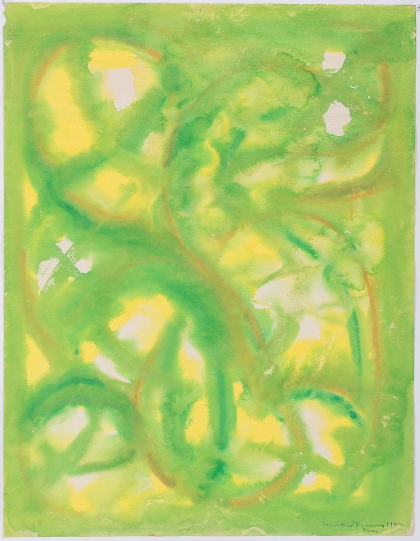 Lot 485: Beauford Delaney Estate, Abstract on Paper No. 313