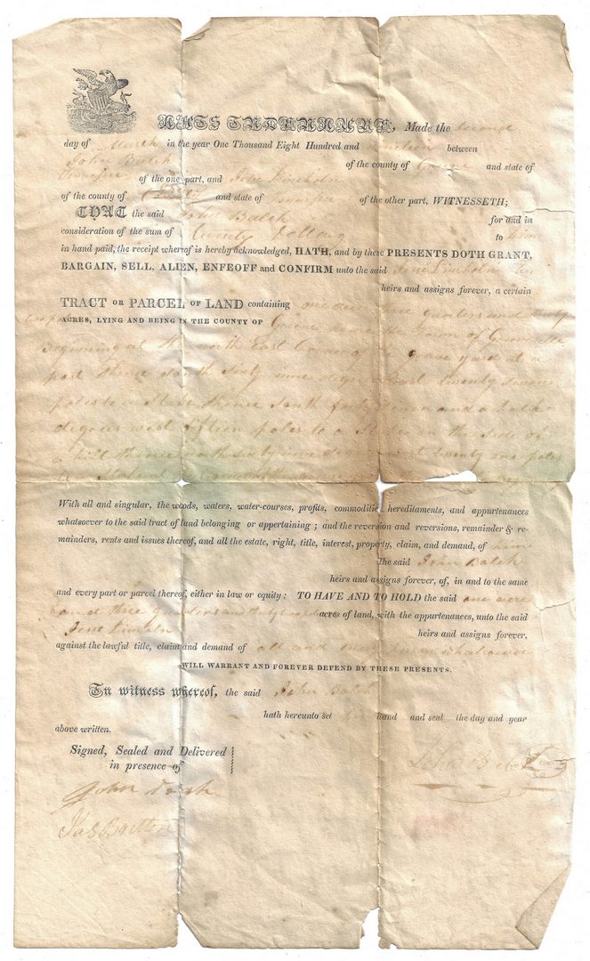 Lot 493: 5 Greene County documents, inc. Maj. J. Sevier Jr. signed