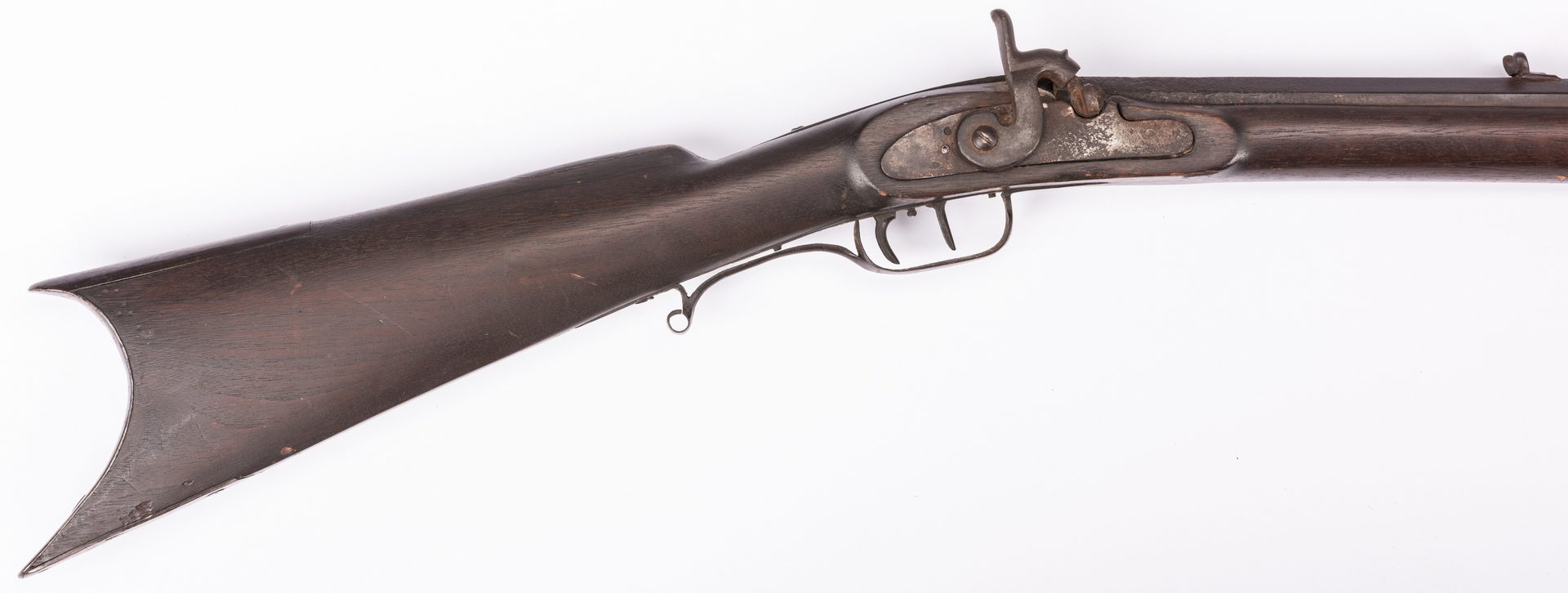 Lot 495: East Tennessee Half Stock Percussion Rifle, .38 Cal.