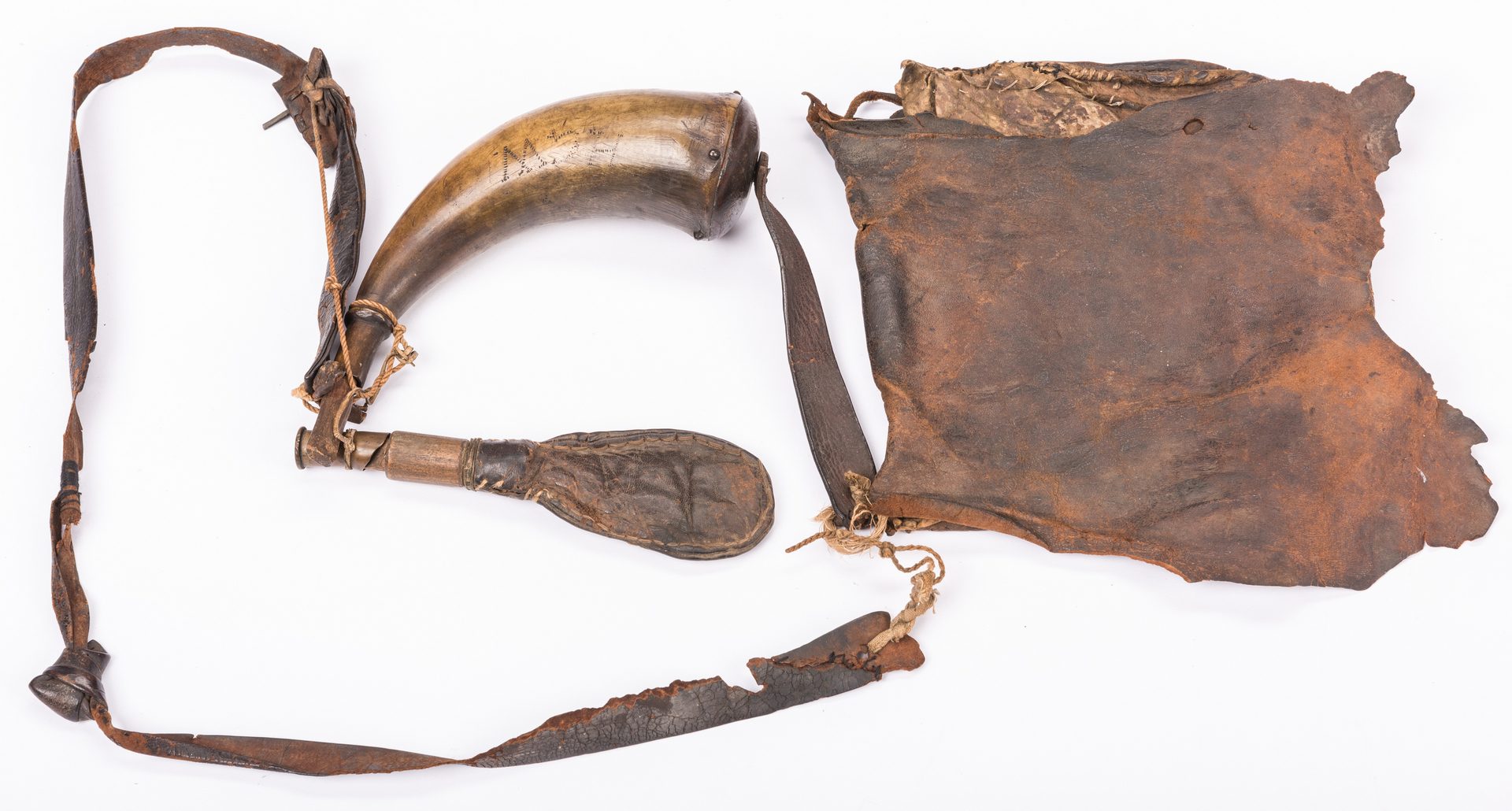 Lot 497: Union County, TN Leather Hunting Gear, 3 items