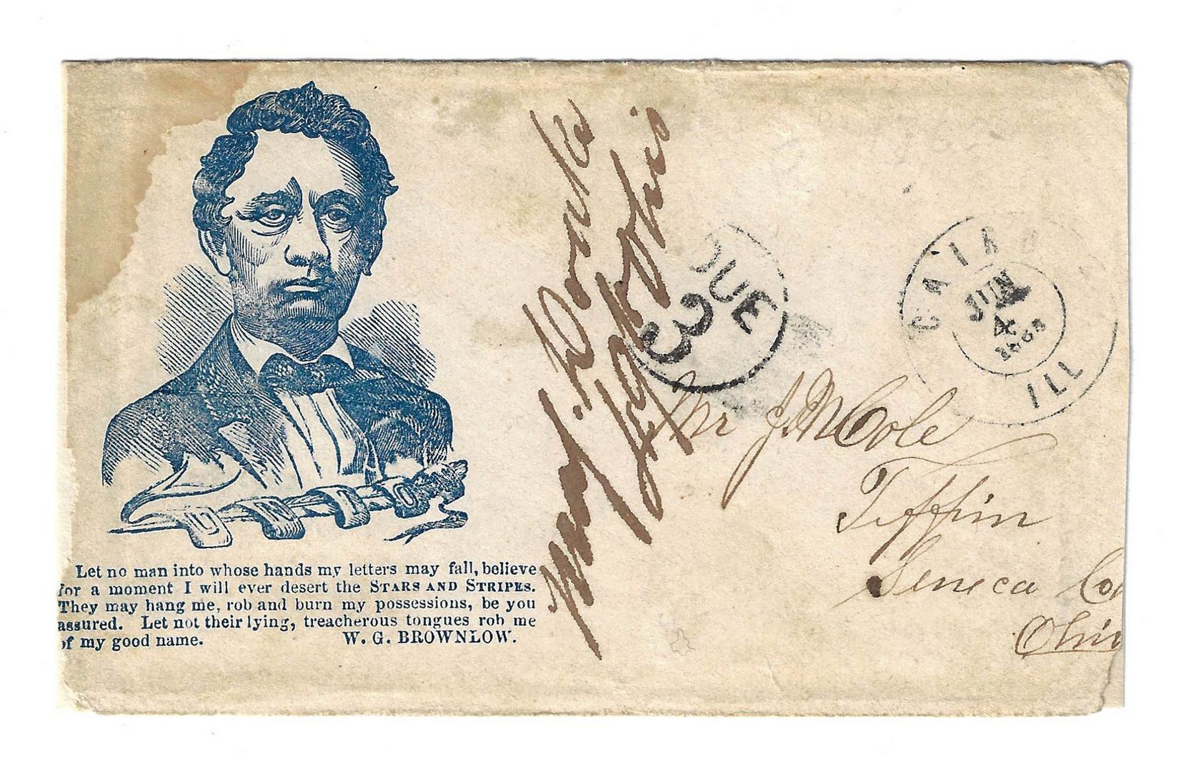 Lot 514: 10 Southern documents, inc. Pre Mexican War letter, Brownlow Autograph