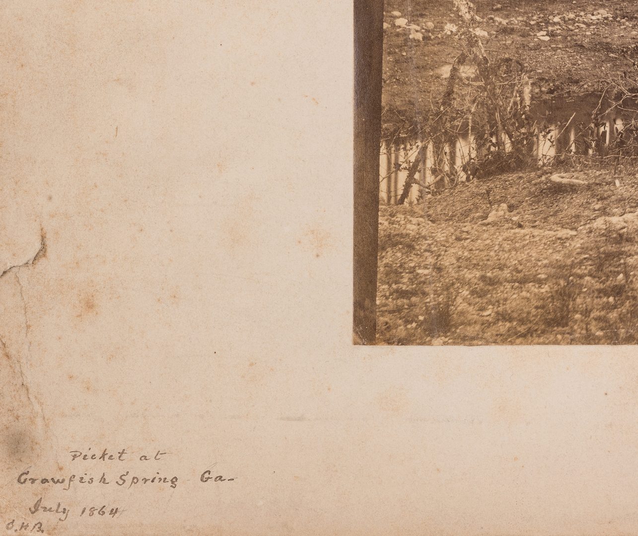 Lot 519: Civil War Photograph, Crawfish Springs Chickamauga