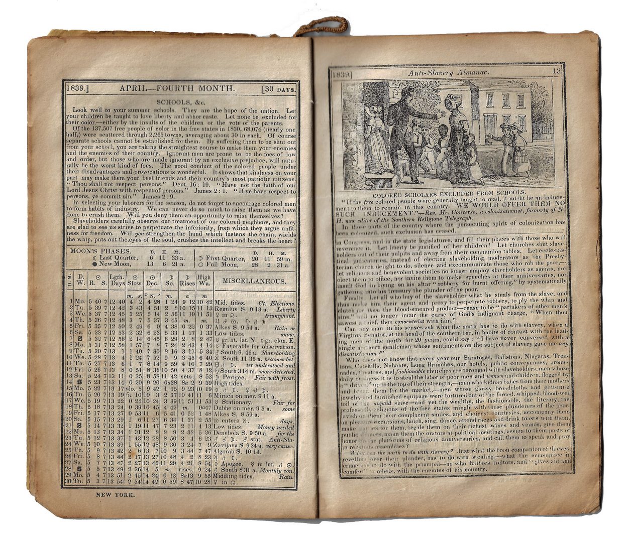 Lot 523: 9 Slave Related Documents & Almanacs
