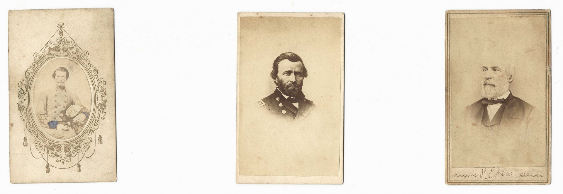 Lot 525: 11 Civil War related images inc. R.E. Lee and Gettysburg stereoviews