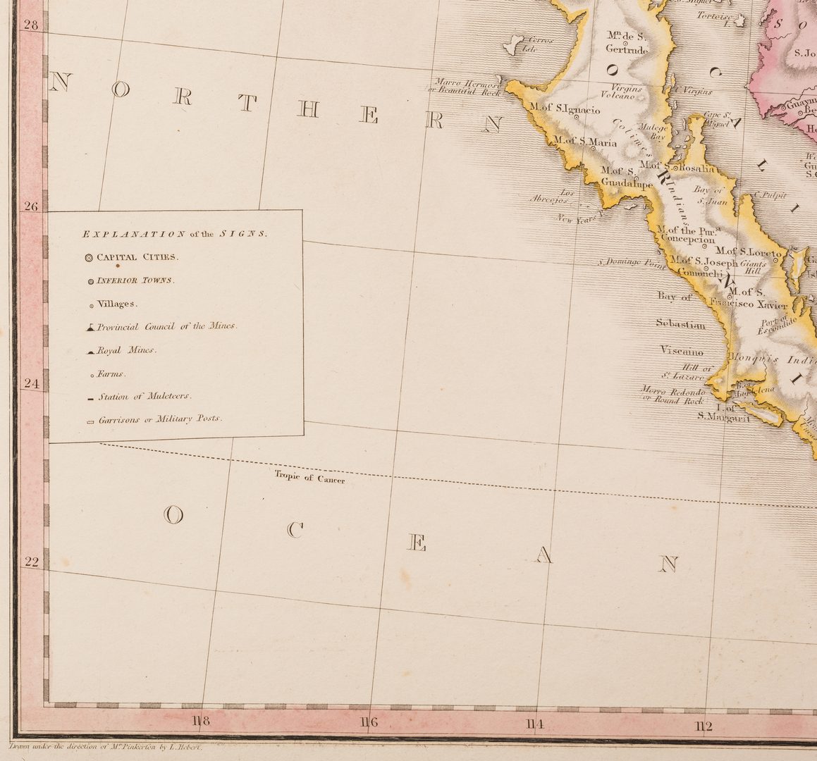 Lot 538: Spanish Dominions of N. Amer. Map, 1818 Pinkerton