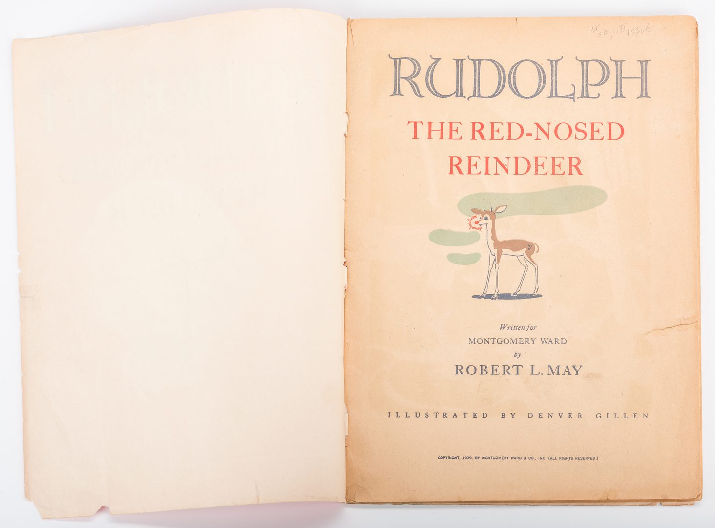 Lot 555: Early Children's Christmas Book – Rudolph