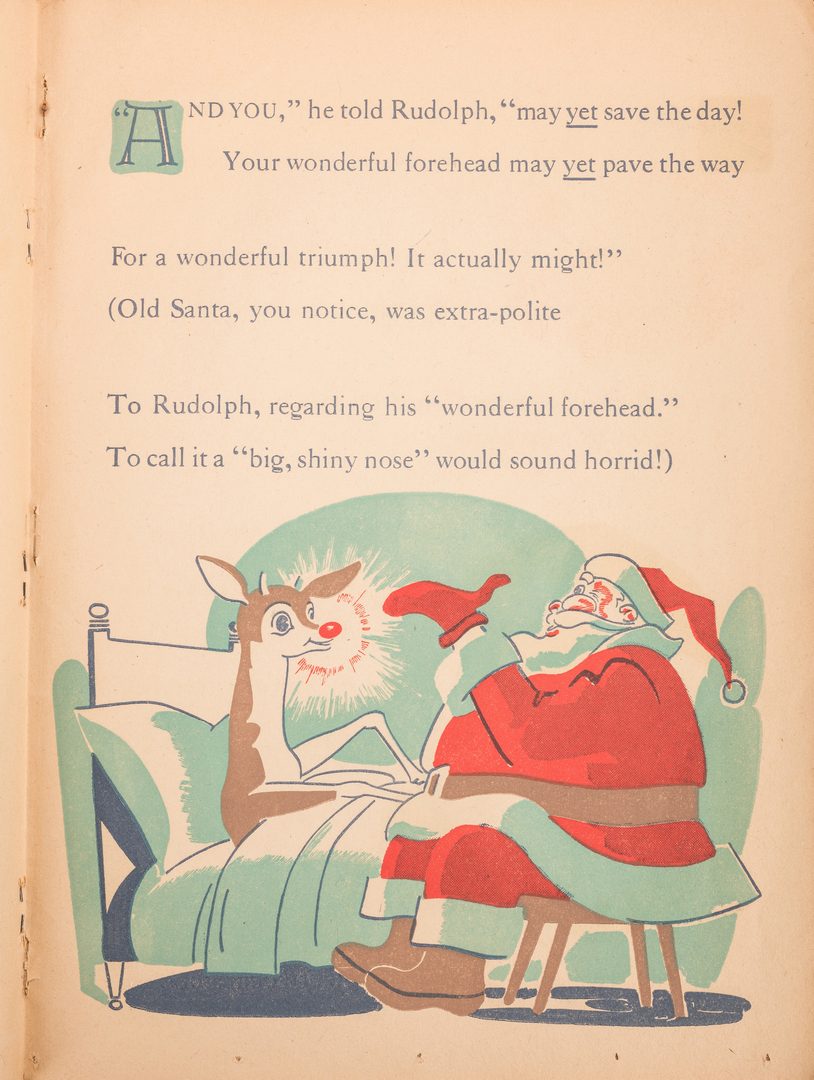 Lot 555: Early Children's Christmas Book – Rudolph