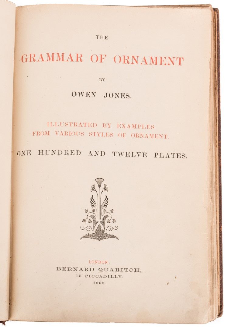 Lot 557: Grammar of Ornament, Owen Jones, 1868