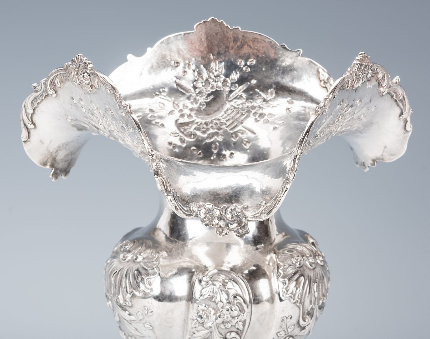 Lot 560: French Silver 3-Footed Vase