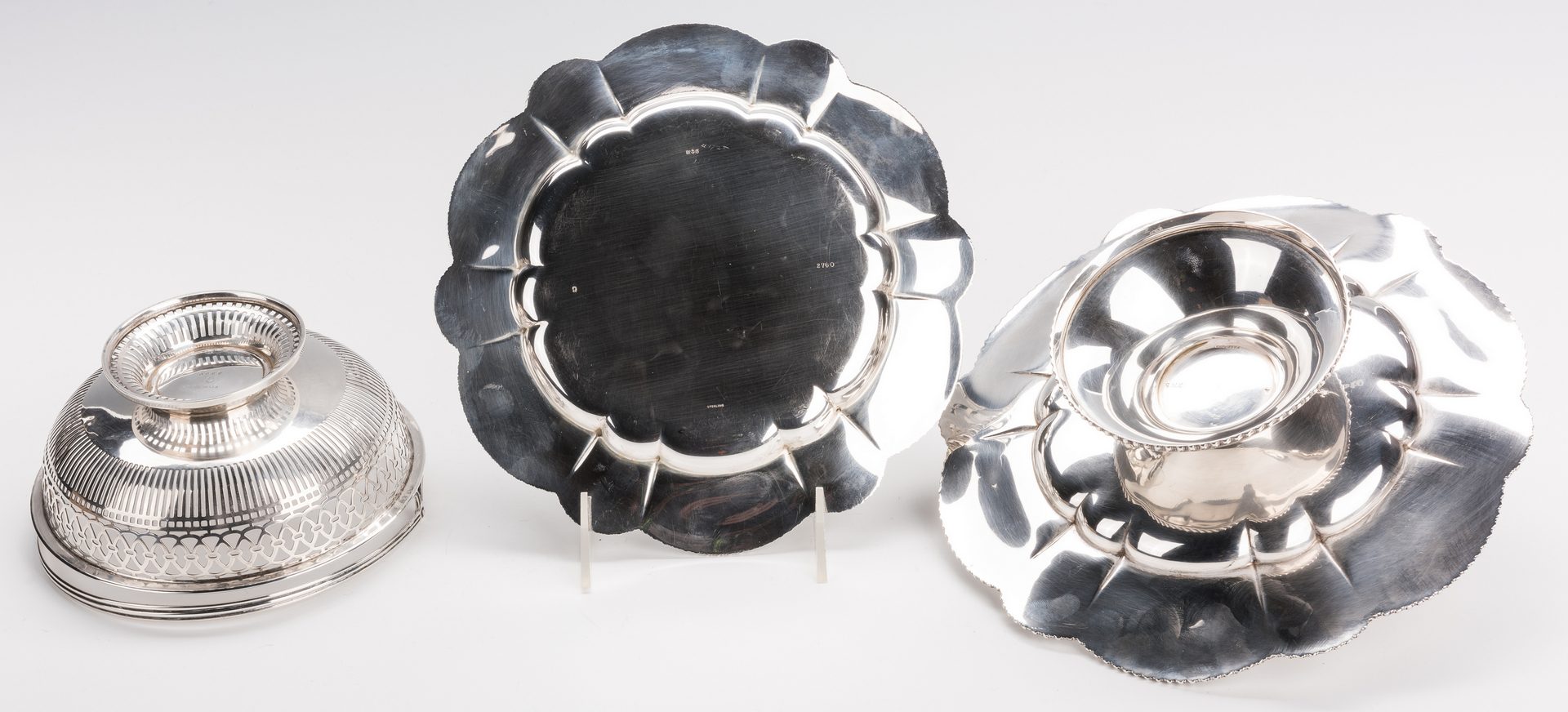 Lot 569: 12 silver items inc. Tiffany and 6 sherbets
