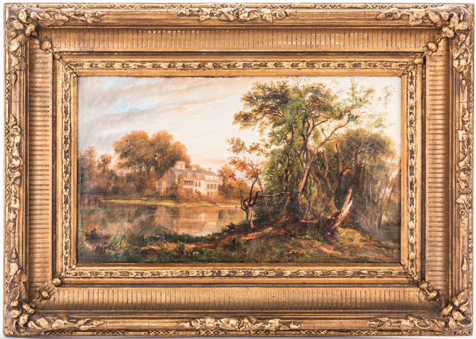 Lot 604: Continental School Landscape with Mansion