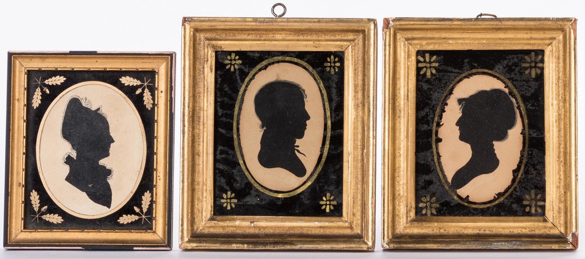 Lot 614: 4 Framed Silhouettes, inc. Peale Museum