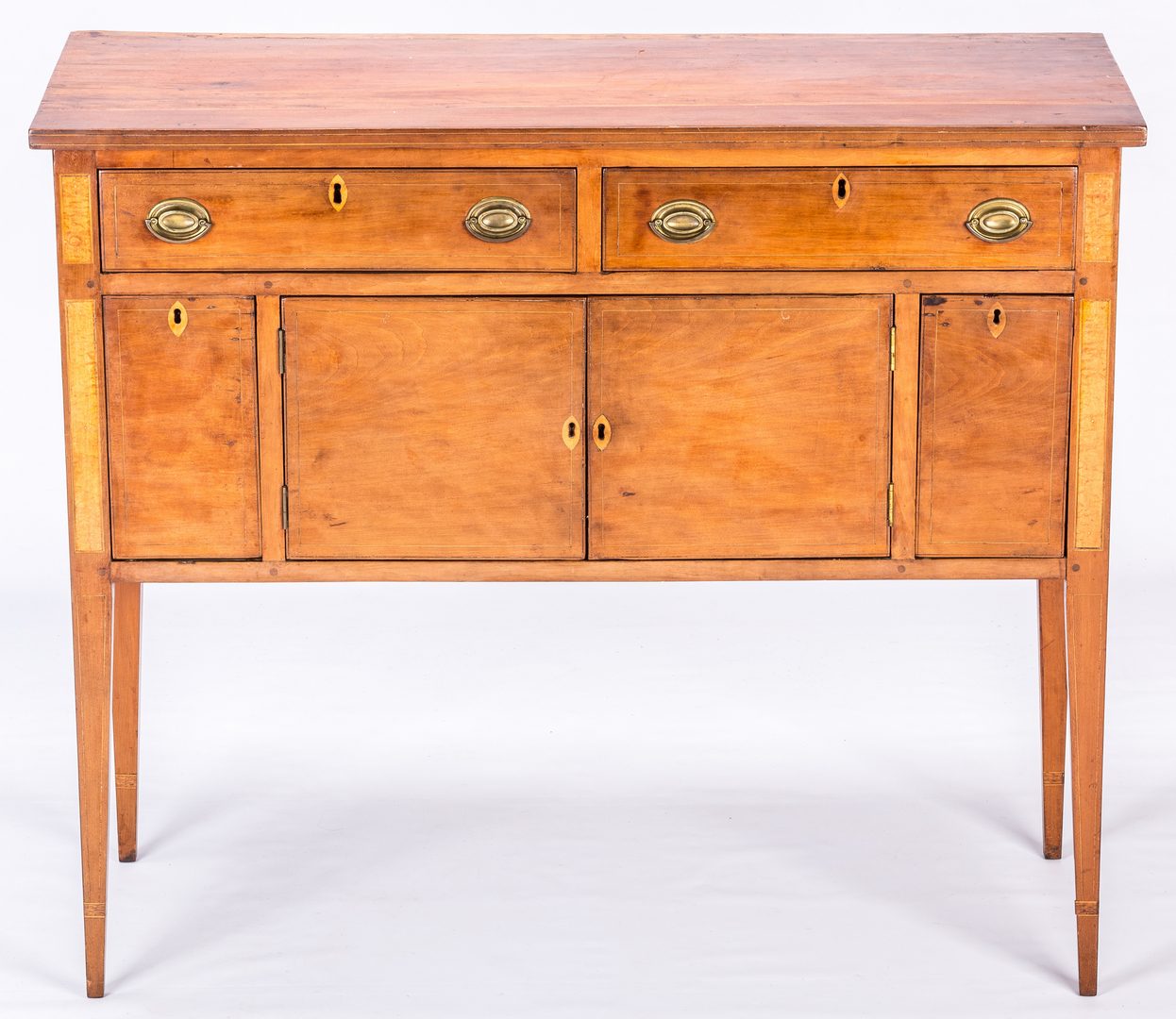 Lot 631: Southern Federal Inlaid Cherry Sideboard