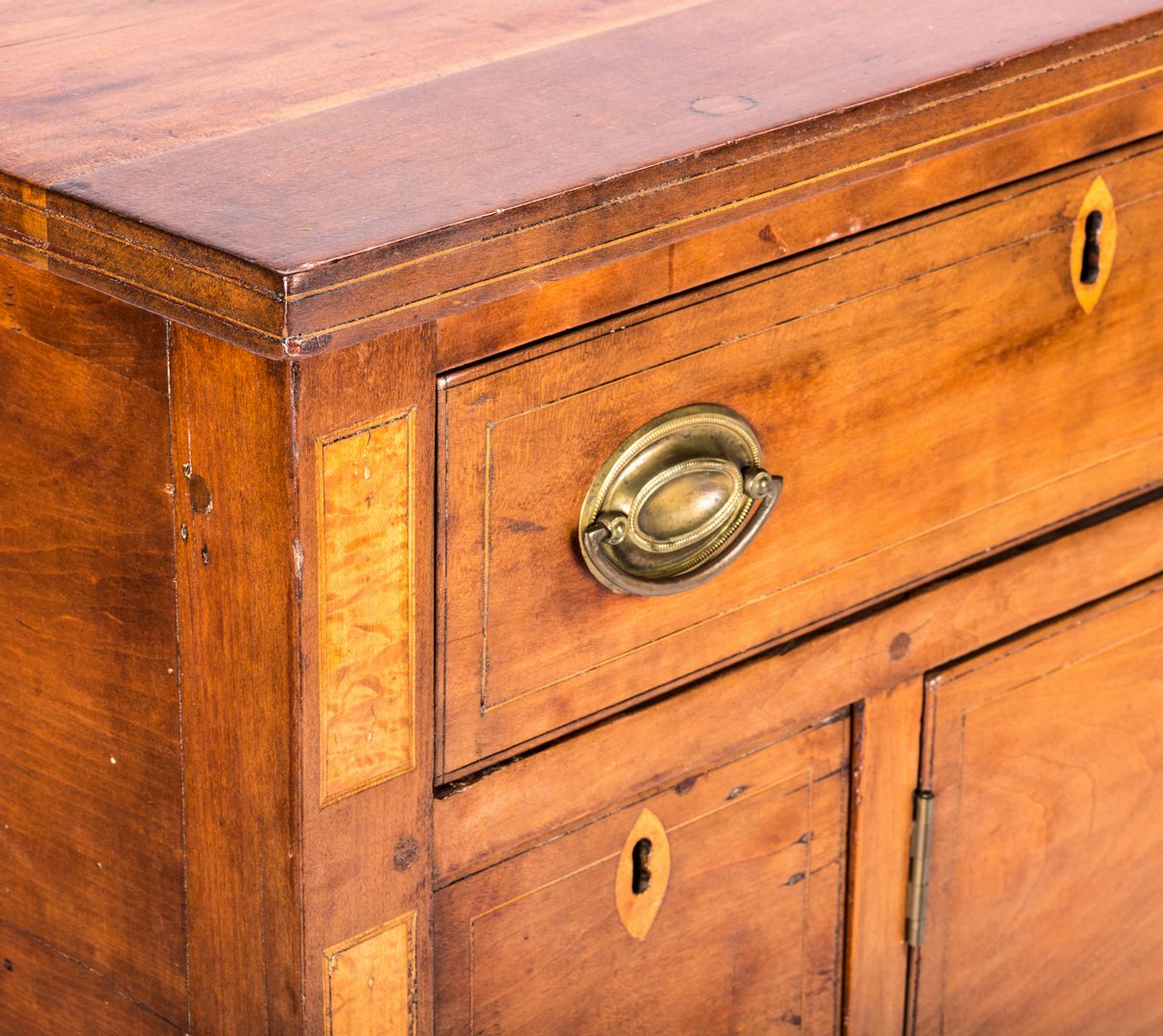 Lot 631: Southern Federal Inlaid Cherry Sideboard