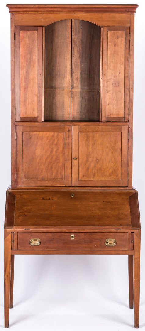 Lot 632: Tennessee Cherry Desk and Bookcase