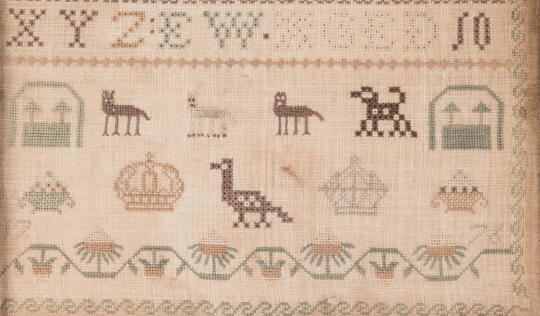 Lot 643: 3 English Samplers, 18th/19th Cent.